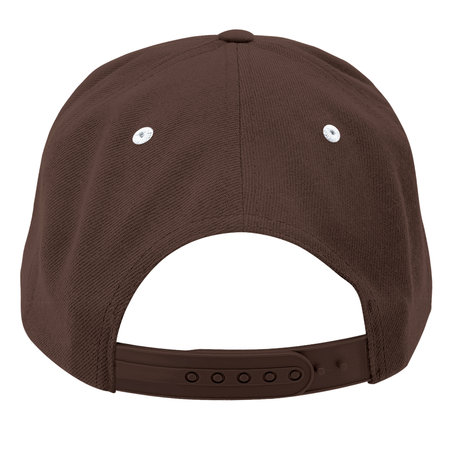 Show off your designs in a professional manner with this Back View Classical Skateboard Cap Mockup In Tiramisu Brown Color.の写真素材