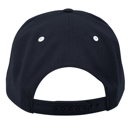 Show off your designs in a professional manner with this Back View Classical Skateboard Cap Mockup In Black Carbon Color.の写真素材
