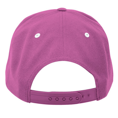 Show off your designs in a professional manner with this Back View Classical Skateboard Cap Mockup In Purple Orchid Color.の写真素材