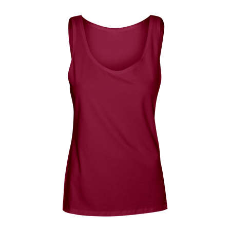 Make your design process quicker and more stunning with this Front View Wonderful Girl's Tank Top In Red Bud Color.の写真素材