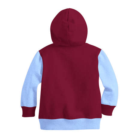 Make your logo design more real with this Back View Stylish Kids Zipped Hoodie Mockup In Cherries Jubilee Color.の写真素材