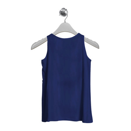Put your design or graphics on top of this Back View Magnificent Tank Top Mockup In Deep Ultramarine Color With Hanger , and you are ready to list them in your store.の写真素材