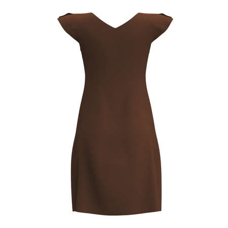 You do not need to be a designer if you use this Back View Amazing Women's Dress Mockup In Royal Brown Color.の写真素材