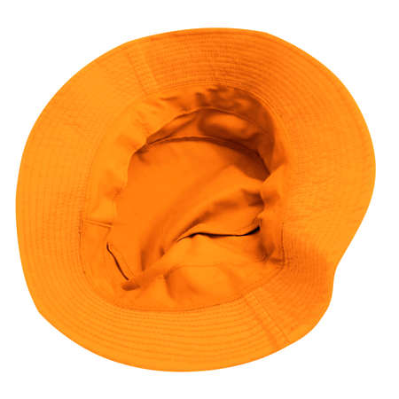 This Inside View Fantastic Bucket Hat Mockup In Flame Orange Color, allows you to quickly display your designs into a digital photo realistic showcase.の写真素材