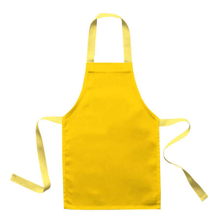 Get stylish photos and never lost your customer with this Front View Sweet Kids Apron Mockup In Cyber Yellow Color.の写真素材