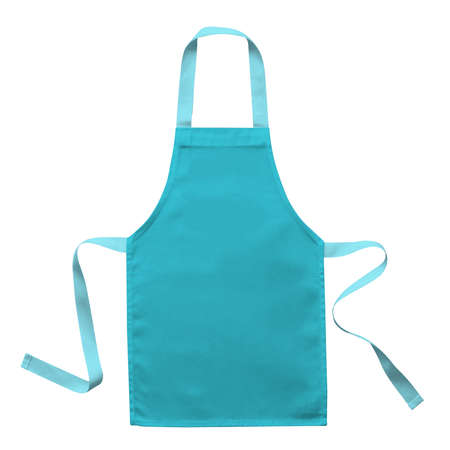Get stylish photos and never lost your customer with this Front View Sweet Kids Apron Mockup In Blue Curacao Color.の写真素材