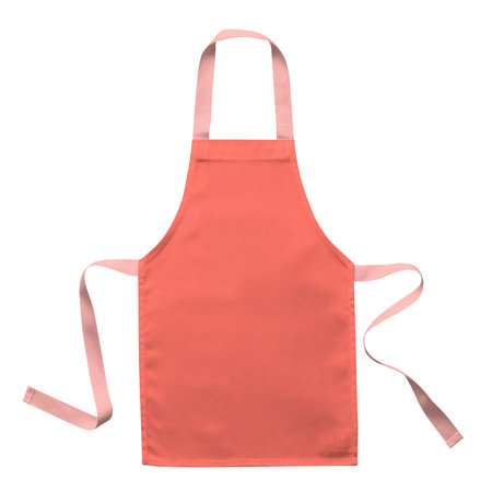 Get stylish photos and never lost your customer with this Front View Sweet Kids Apron Mockup In Fusion Coral Color.の写真素材