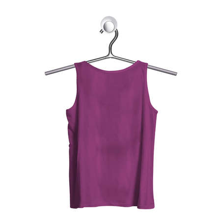 Get fashionable photos and never lost your beloved customer, with this Back View Fresh Tank Top Mockup In Radiant Orchid Color With Hanger.の写真素材