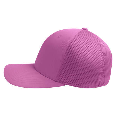 Promote the beauty of your logo or design, with this Side View Magnificent Cap Mockup In Royal Lilac Color.の写真素材