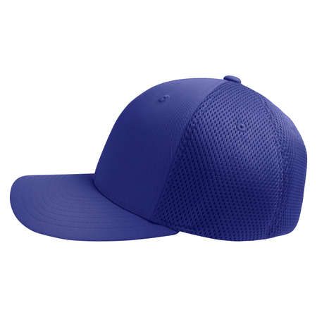 Promote the beauty of your logo or design, with this Side View Magnificent Cap Mockup In Royal Blue Color.の写真素材