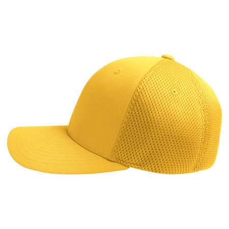 Promote the beauty of your logo or design, with this Side View Magnificent Cap Mockup In Prime Rose Color.の写真素材