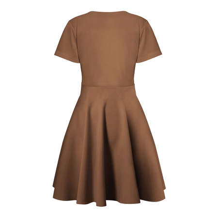 You can customize almost everything on this Back View Excellent Flare Dress Mockup In Royal Brown Color to match your design.の写真素材