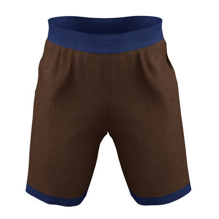 Pasting your graphic to this Front View Impressive Men's Training Shorts Mockup In Royal Brown Color and everything will be done.の写真素材