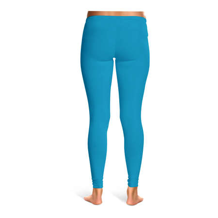 This Back View Amazing Leggins Mockup In Blue Atoll Color, can help you to implement your extraordinary designs.の写真素材