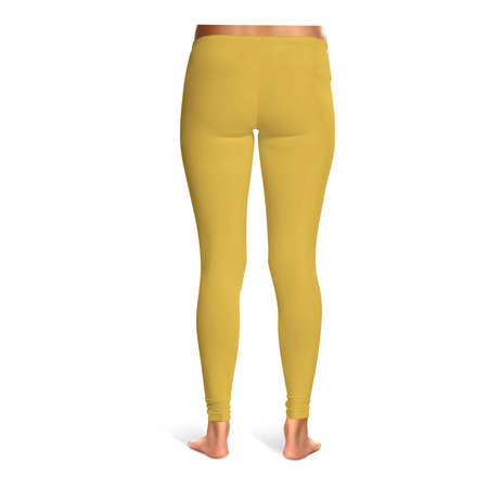 This Back View Amazing Leggins Mockup In Lemon Zest Color, can help you to implement your extraordinary designs.の写真素材