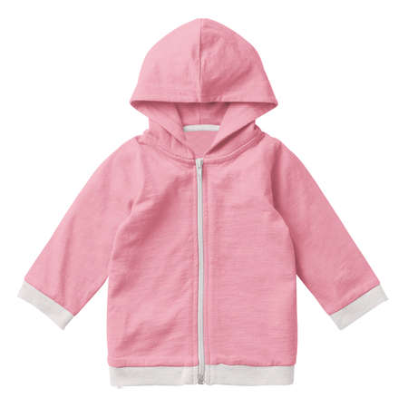 You do not need to be a professional if you use this Cute Baby Hoodie Mockup In Candy Pink Color, in your designing workの写真素材