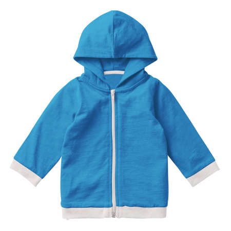 You do not need to be a professional if you use this Cute Baby Hoodie Mockup In Brilliant Blue Color, in your designing workの写真素材