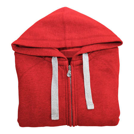 An Awesome Folded Female Hoodie Mockup In Fiery Red Color, to make your designs come alive, quickly and effortlessly.の写真素材