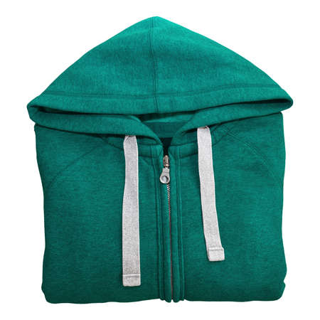 An Awesome Folded Female Hoodie Mockup In Alpine Green Color, to make your designs come alive, quickly and effortlessly.の写真素材