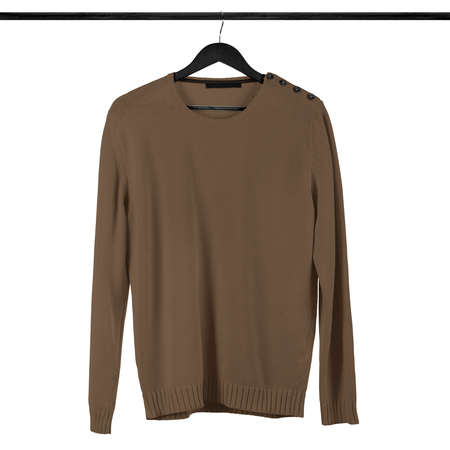Use this Sweet Sweatshirt Mockup In Sepia Brown Color, to make your design is displayed as effectively and more beautifully.の写真素材