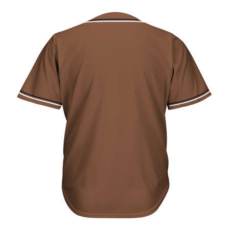A Back View Awesome T Shirt Mockup In Royal Brown Color, to make a beautiful and trustworthy Hoodie template.の写真素材