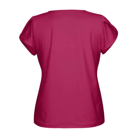 Paste the beauty of your design into this Back View Classical Women Blouse Mockup In Cherries Jubilee Color, and everything will appear to be real.の写真素材