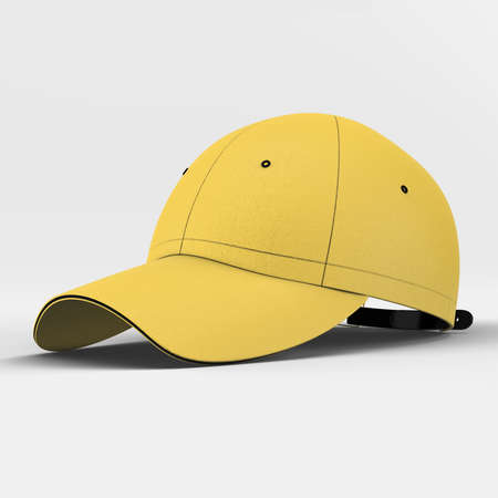 A Side View Awesome Baseball Cap Mockup In Prime Rose Color, to display your designs and brand logo more valuable.の写真素材