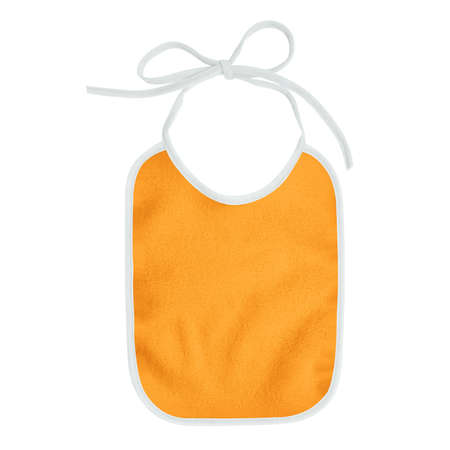 A blank Sweet Baby Bibs Mockup In Carrot Curl Color, to shows your designs as a graphic design professional.の写真素材