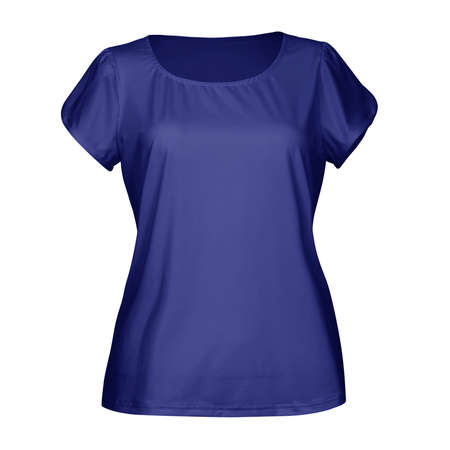 Just place your picture on this Front View Classical Women Blouse Mockup In Clematis Blue Color, and your products will be ready to be advertised.の写真素材