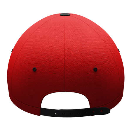 By using this Back View Creative Baseball Hat Mockup In Racing Red Color, give your artwork a boost.の写真素材
