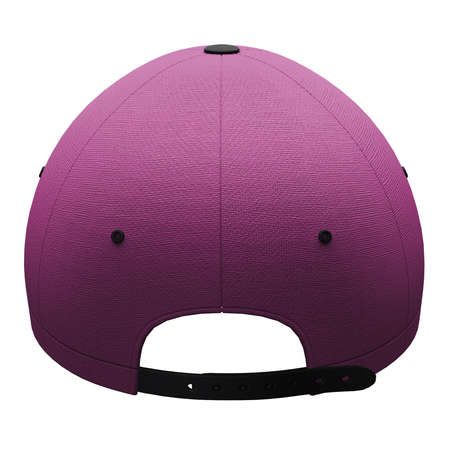 By using this Back View Creative Baseball Hat Mockup In Purple Orchid Color, give your artwork a boost.の写真素材
