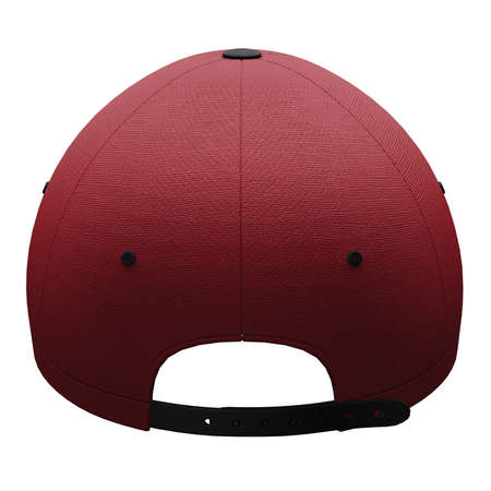 By using this Back View Creative Baseball Hat Mockup In Savvy Red Color, give your artwork a boost.の写真素材