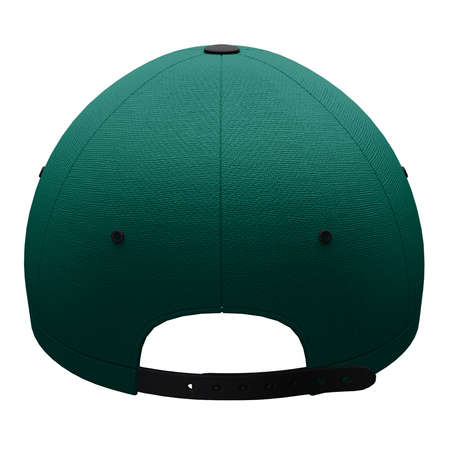 By using this Back View Creative Baseball Hat Mockup In Cadmium Green Color, give your artwork a boost.の写真素材
