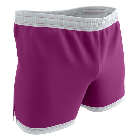 Use this Side View Fabulous Shorts Mockup In Purple Orchid Color, to get more wonderful design products.の写真素材
