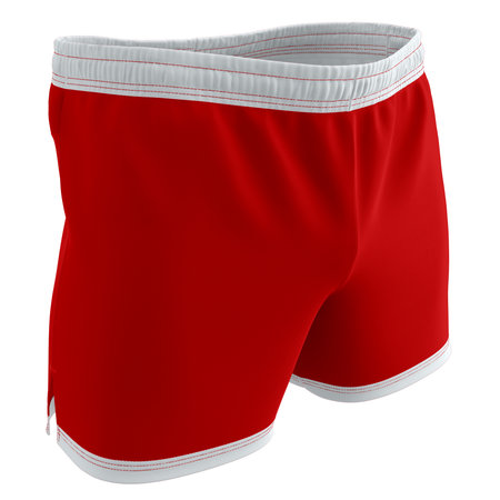 Use this Side View Fabulous Shorts Mockup In Racing Red Color, to get more wonderful design products.の写真素材