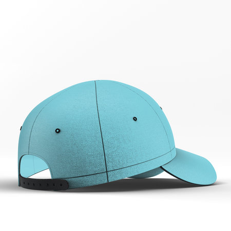 A modern Side Half View Creative Basketball  Hat Mockup In Tanager Turquoise Color template, to help your designing work more quickly.の写真素材