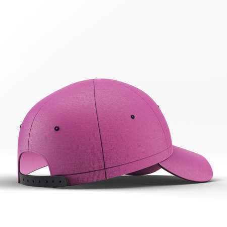 A modern Side Half View Creative Basketball  Hat Mockup In Rose Violet Color template, to help your designing work more quickly.の写真素材