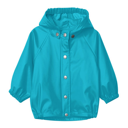 Visualize your designs with just a couple of clicks in this Sweet Baby Raincoat Mockup In Blue Curacao Color.の写真素材