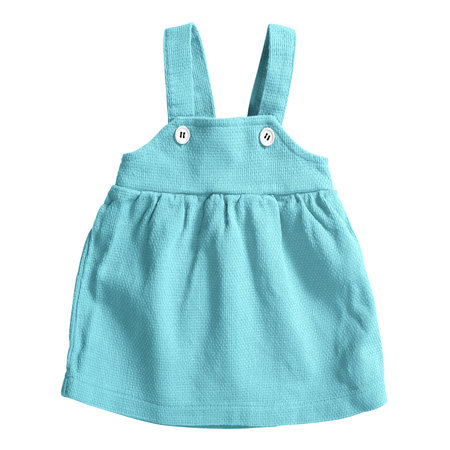 You donât need to waste your time, for your artwork to be done, if you use this Back View Amazing Baby Dress Mockup In Tanager Turquoise Colorの写真素材