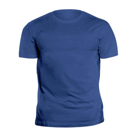 Use this Front View Simple T Shirt Mockup In Nouvean Navy Color, it is an easy way to make your designs look fashionableの写真素材