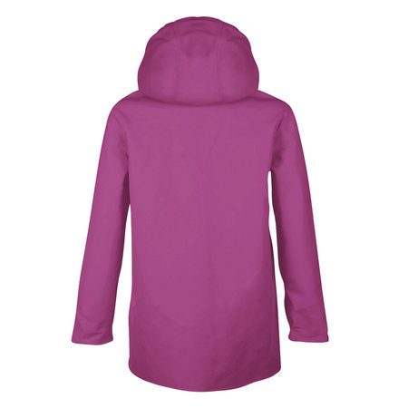 This Back View Awesome Raincoat Mock In Purple Orchid Color is a simple blank template and ready to use.の写真素材