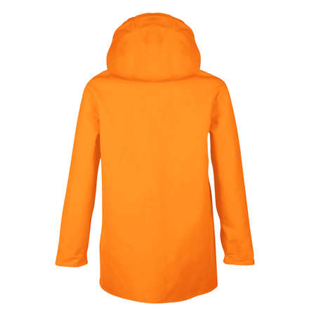This Back View Awesome Raincoat Mock In Radiant Yellow Color is a simple blank template and ready to use.の写真素材