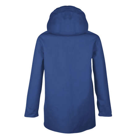 This Back View Awesome Raincoat Mock In Nouvean Navy Color is a simple blank template and ready to use.の写真素材