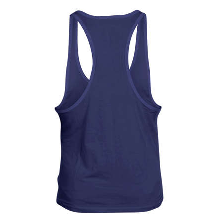 With just a few clicks, you can visualize your designs in Back View Amazing Stringer Tank Top Mockup In Clematis Blue Color.の写真素材