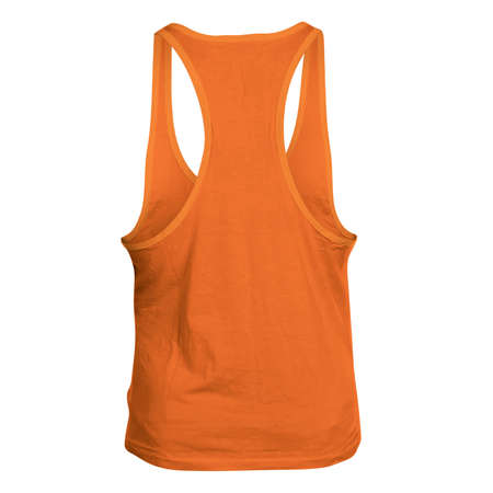 With just a few clicks, you can visualize your designs in Back View Amazing Stringer Tank Top Mockup In Flame Orange Color.の写真素材