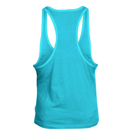 With just a few clicks, you can visualize your designs in Back View Amazing Stringer Tank Top Mockup In Blue Curacao Color.の写真素材