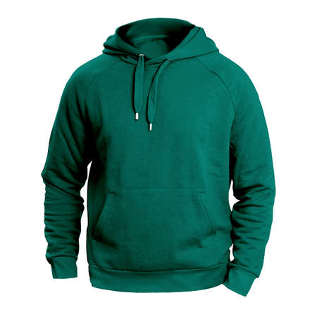 This Front View Fresh Man Hoodie Mockup In Cadmium Green Color, will create a perfect scene to bring your designs to life.の写真素材