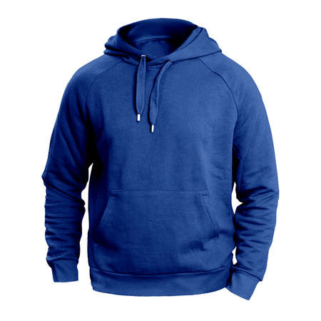 This Front View Fresh Man Hoodie Mockup In Nouvean Navy Color, will create a perfect scene to bring your designs to life.の写真素材
