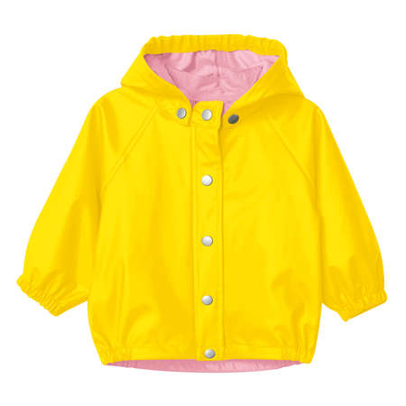 With these Beauty Baby Raincoat Mockup In Cyber Yellow Color, you donât have to wait for your brand or logo to be done. Simply add your graphic and it is ready.の写真素材