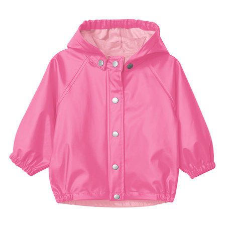 With these Beauty Baby Raincoat Mockup In Pink Cosmos Color, you donât have to wait for your brand or logo to be done. Simply add your graphic and it is ready.の写真素材